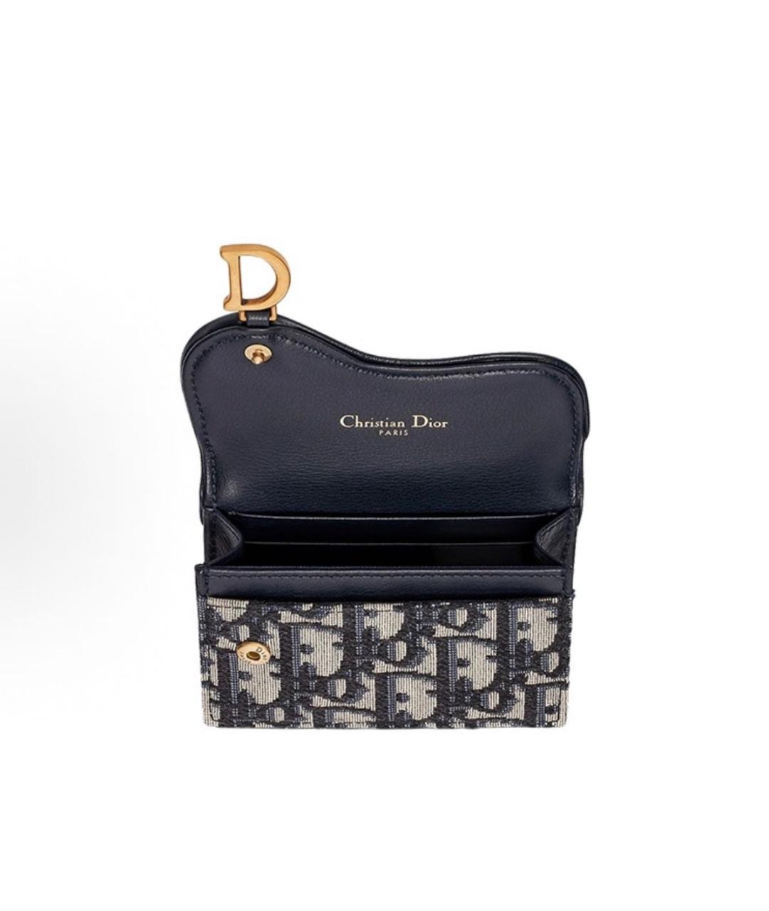 CHRISTIAN DIOR Антрацитовый кошелек, фото 5