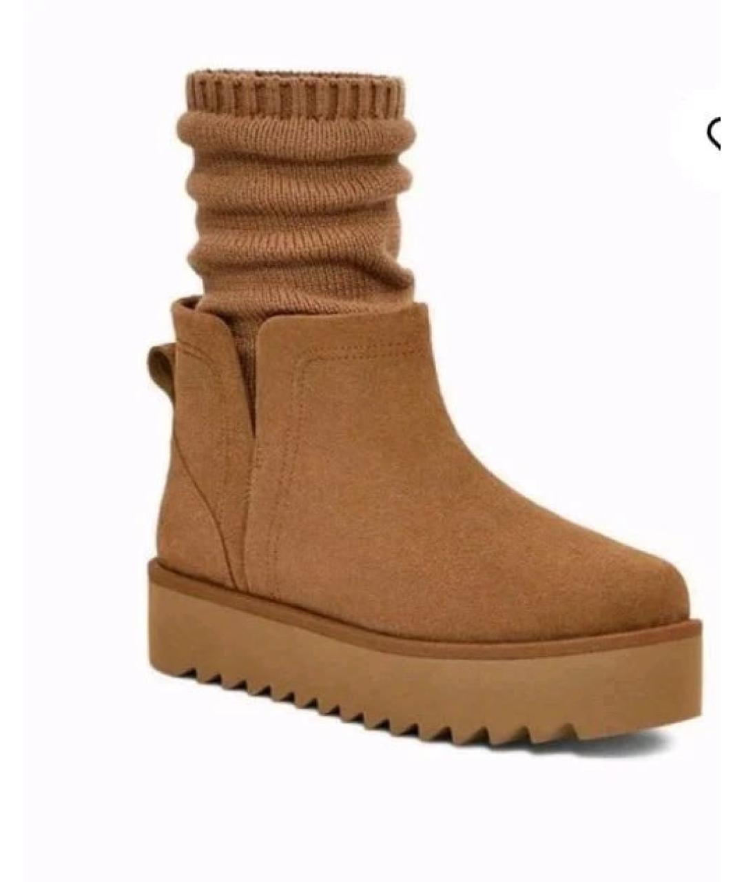 UGG AUSTRALIA Коричневые замшевые ботинки, фото 8
