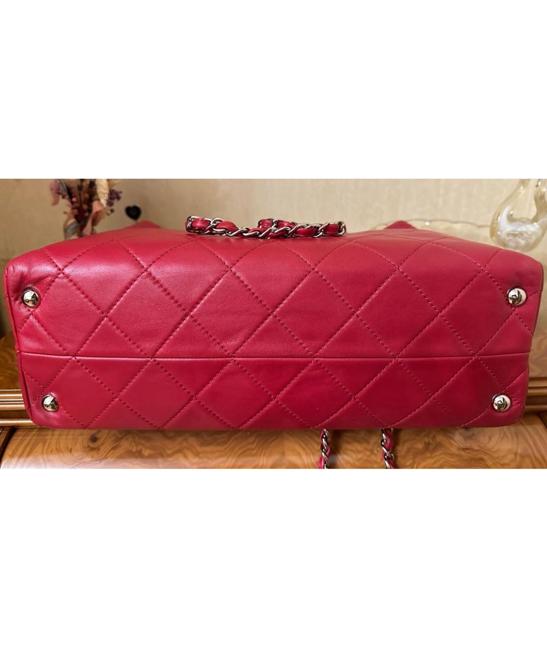 CHANEL Красная сумка через плечо, фото 7