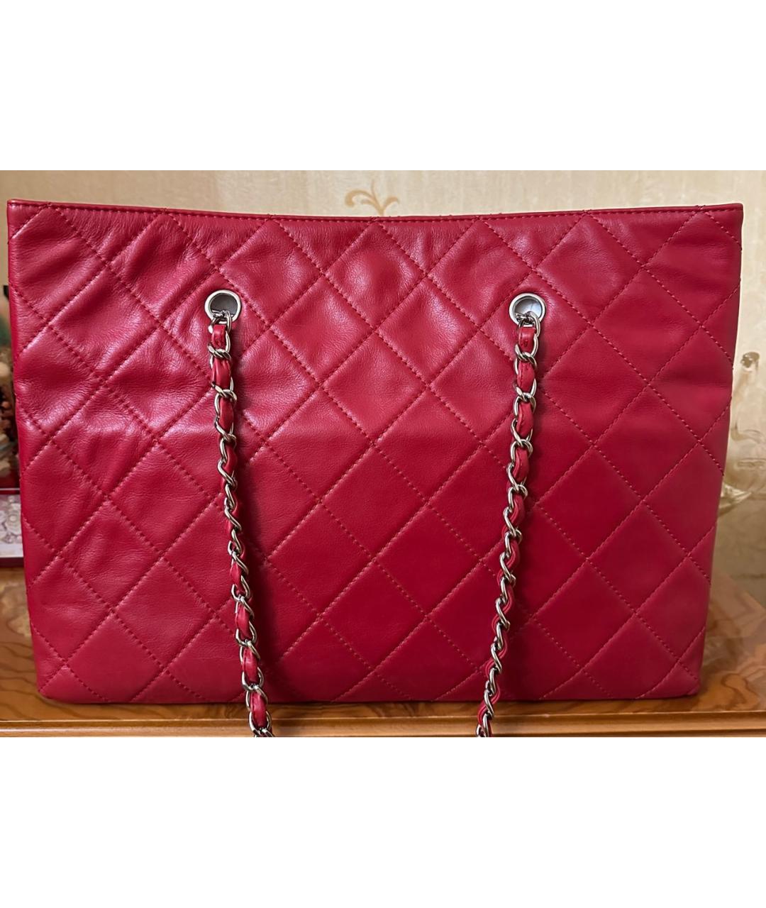 CHANEL Красная сумка через плечо, фото 3