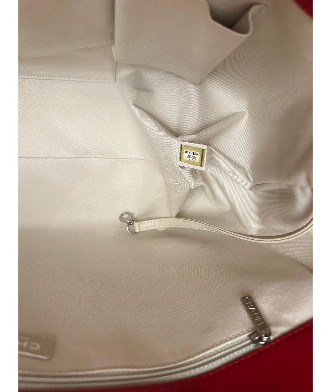 CHANEL Красная сумка через плечо, фото 5