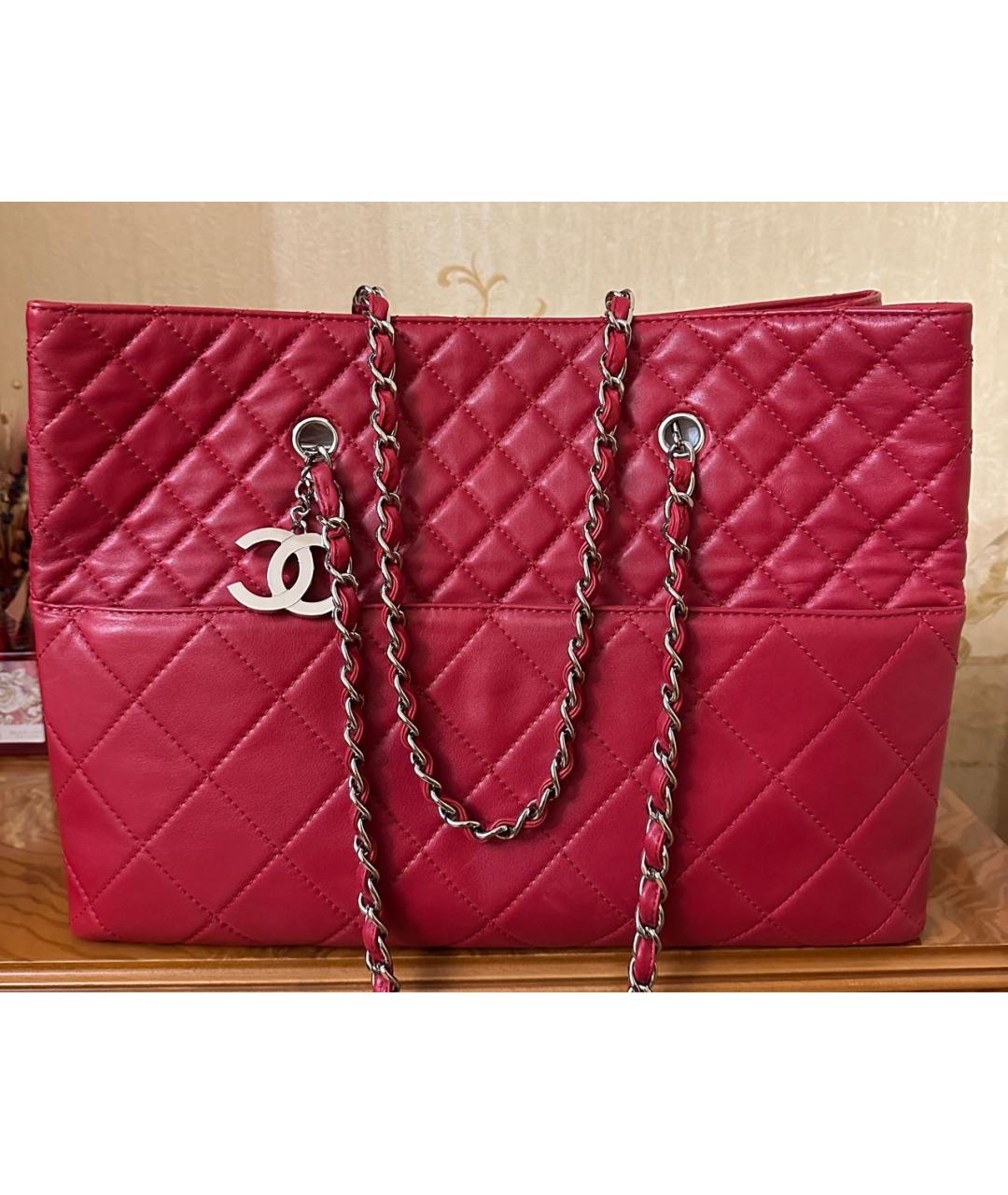 CHANEL Красная сумка через плечо, фото 9