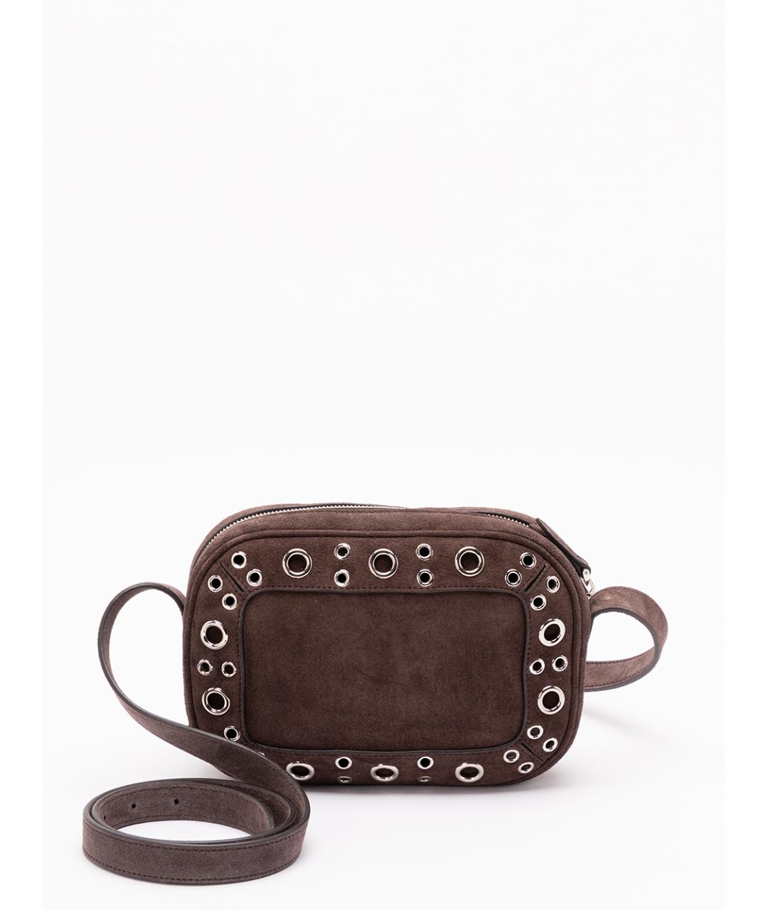 VALENTINO Коричневая замшевая сумка через плечо, фото 2