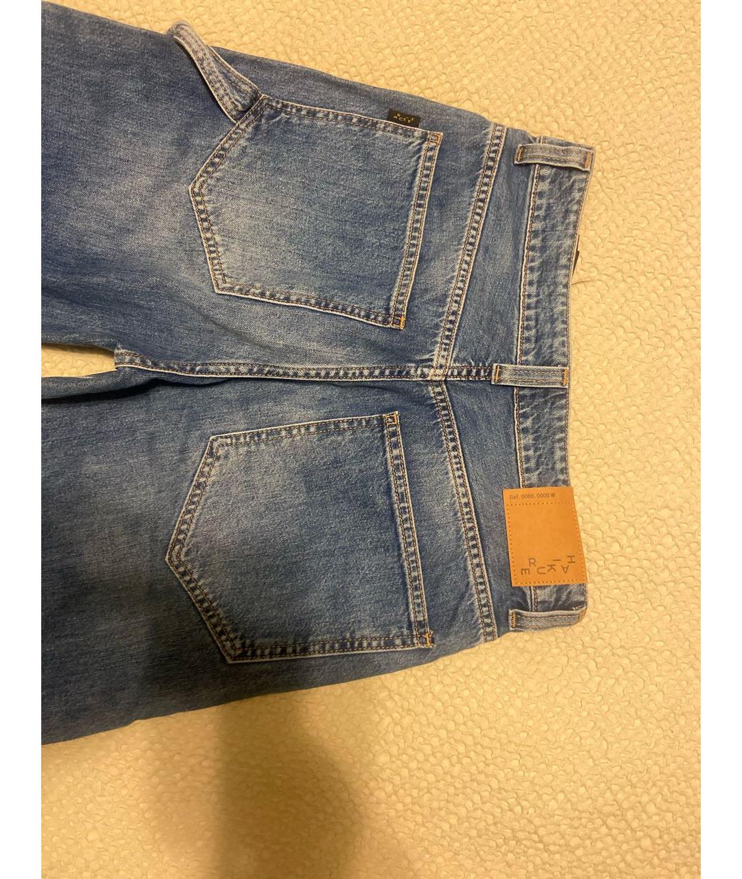 HAIKURE Синие хлопковые прямые джинсы, фото 5