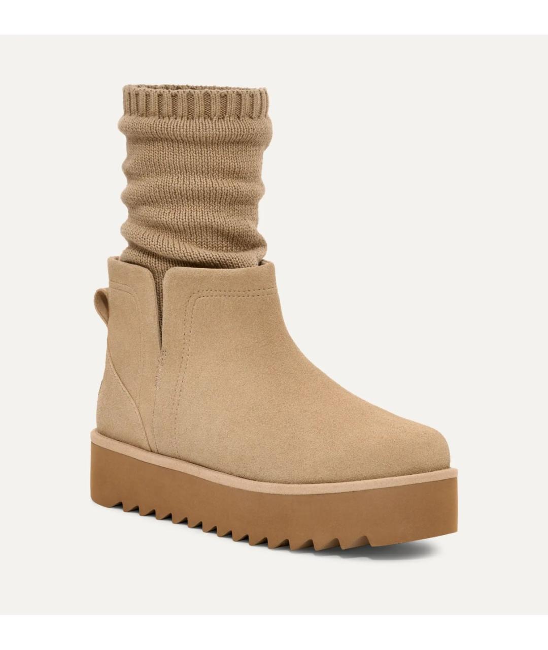 UGG AUSTRALIA Бежевые замшевые ботинки, фото 8