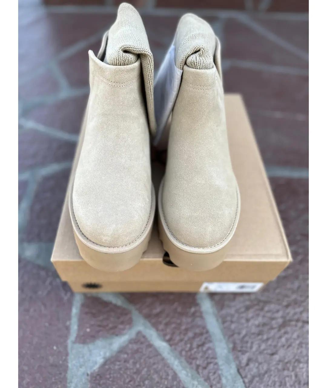 UGG AUSTRALIA Бежевые замшевые ботинки, фото 7