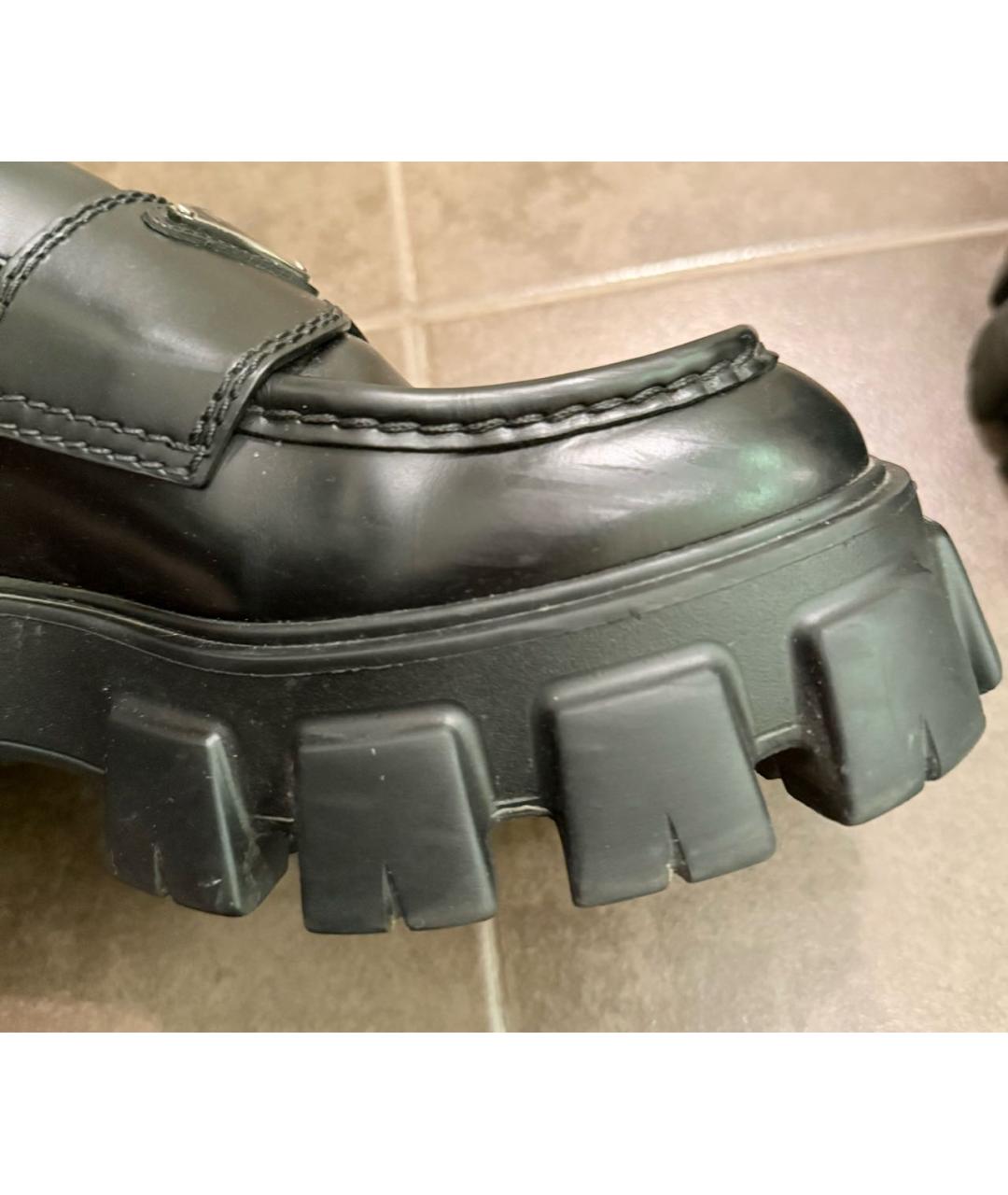 PRADA Черные кожаные лоферы, фото 5