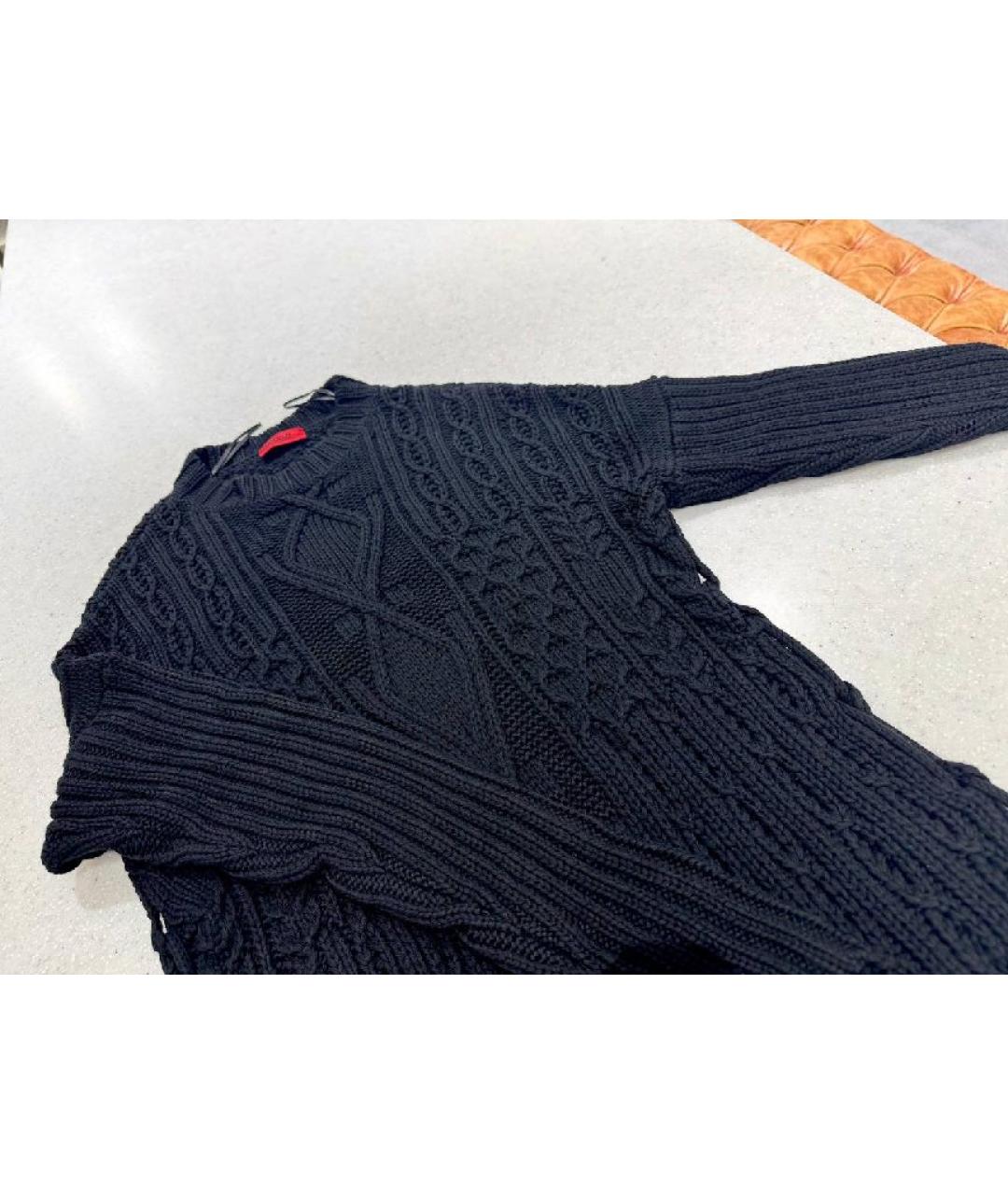 HUGO Черное шерстяное повседневное платье, фото 9