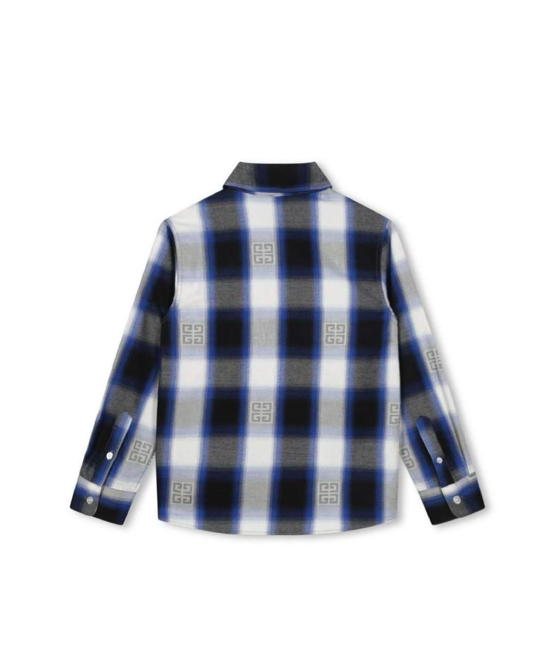 GIVENCHY KIDS Синяя хлопковая детская рубашка, фото 2