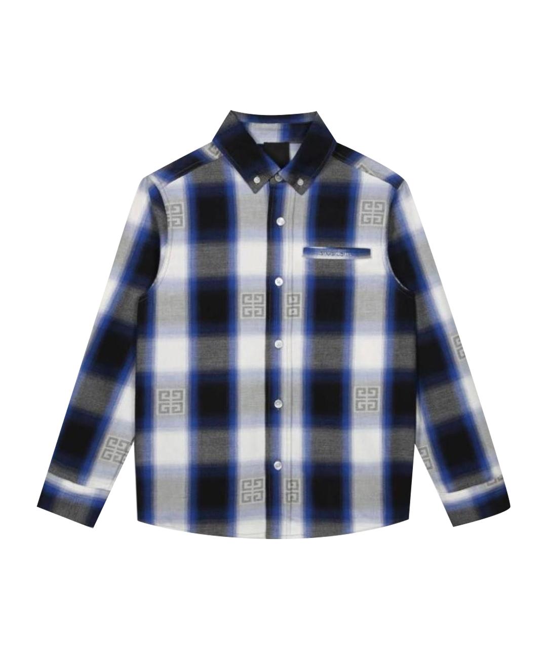 GIVENCHY KIDS Синяя хлопковая детская рубашка, фото 1
