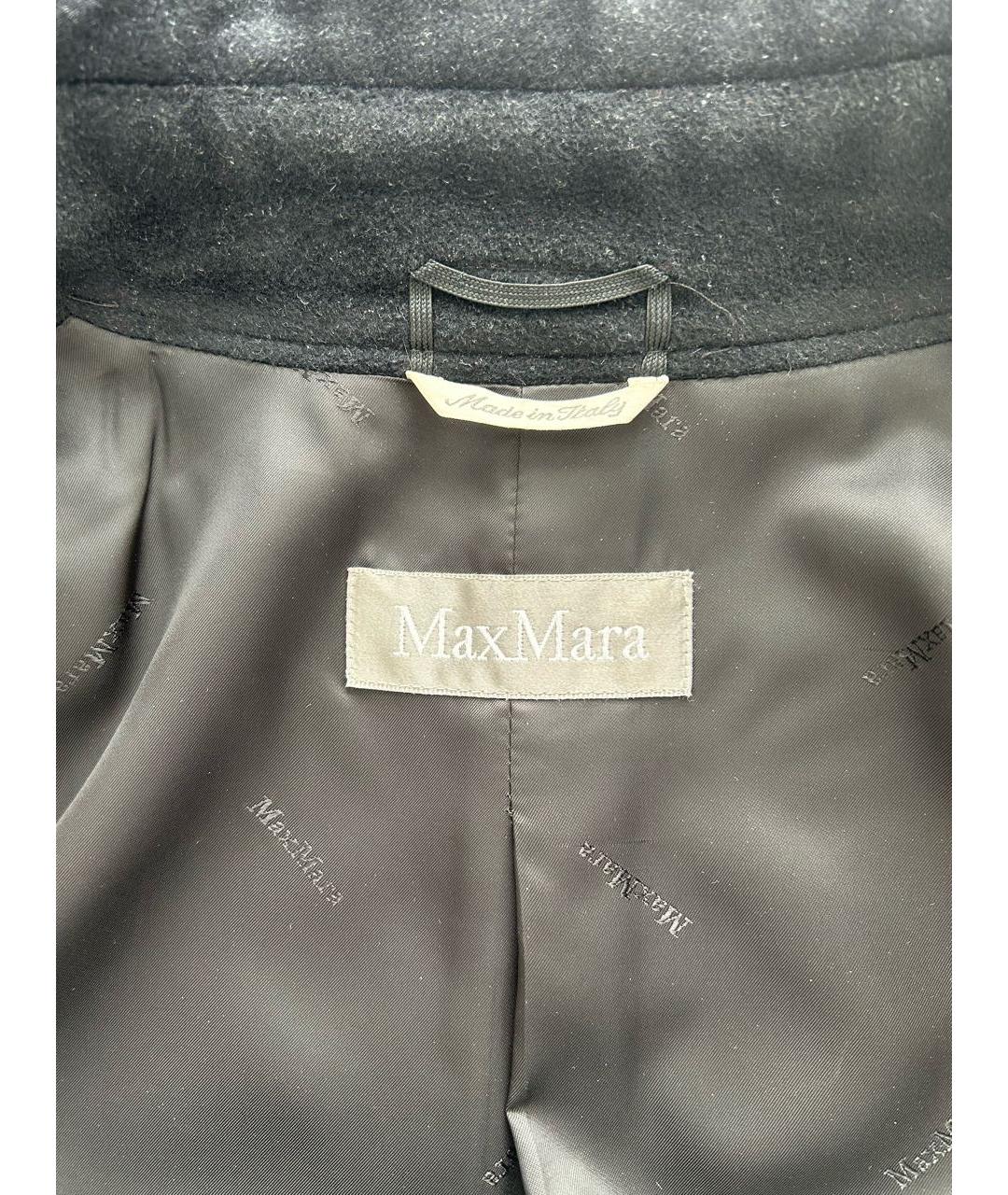 MAX MARA Черное шерстяное пальто, фото 3