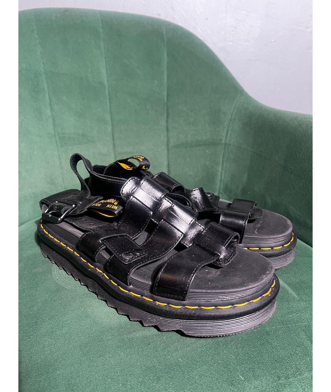 DR. MARTENS Черные кожаные сандалии, фото 2
