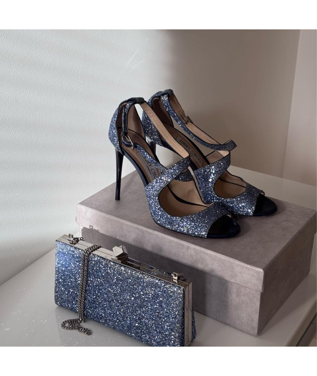 JIMMY CHOO Синие босоножки, фото 5