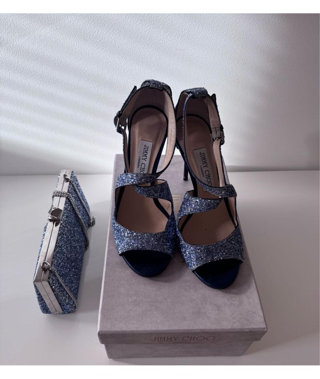 JIMMY CHOO Синие босоножки, фото 2