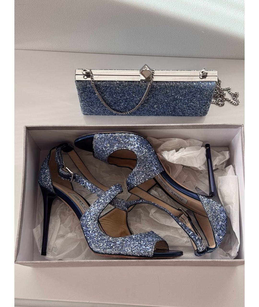 JIMMY CHOO Синие босоножки, фото 4