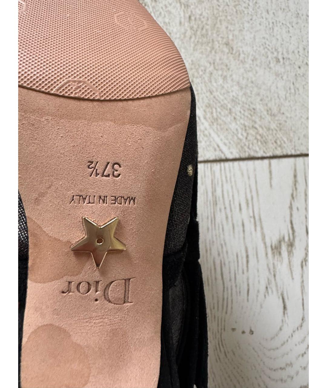 CHRISTIAN DIOR Черные текстильные туфли, фото 8