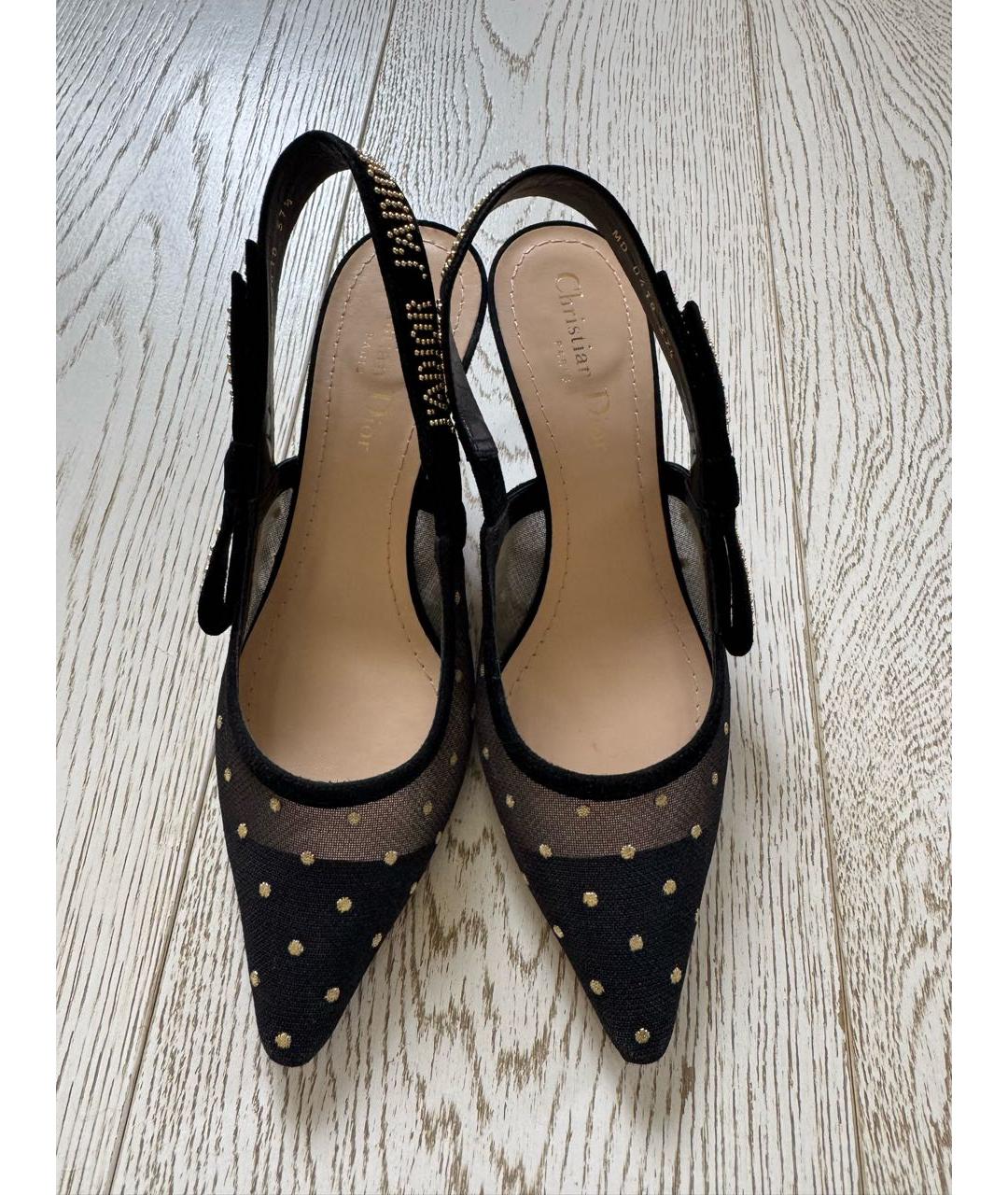 CHRISTIAN DIOR Черные текстильные туфли, фото 2