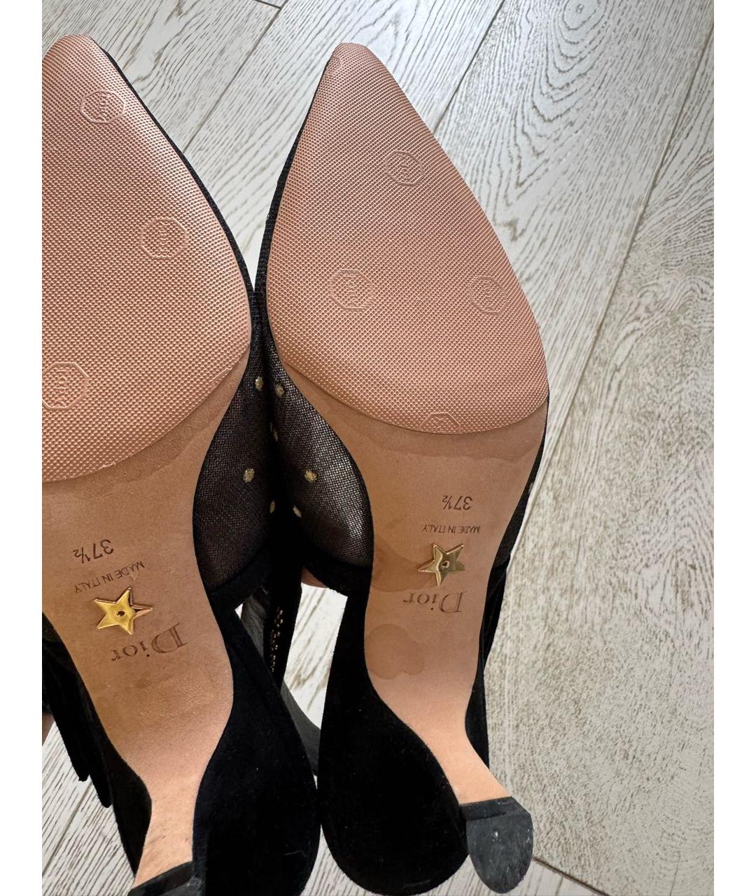 CHRISTIAN DIOR Черные текстильные туфли, фото 5