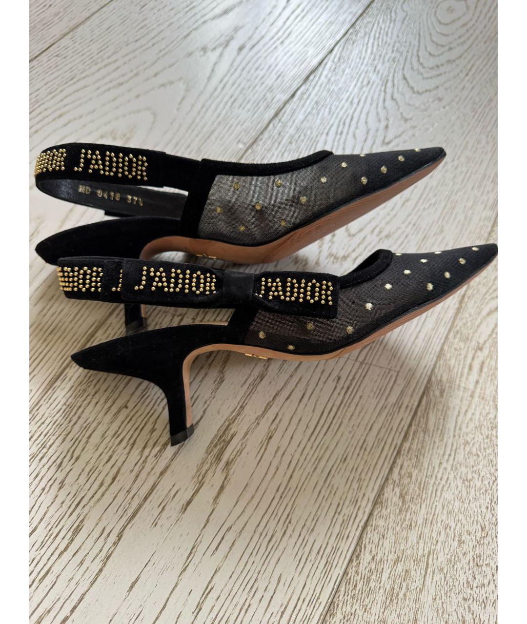 CHRISTIAN DIOR Черные текстильные туфли, фото 7