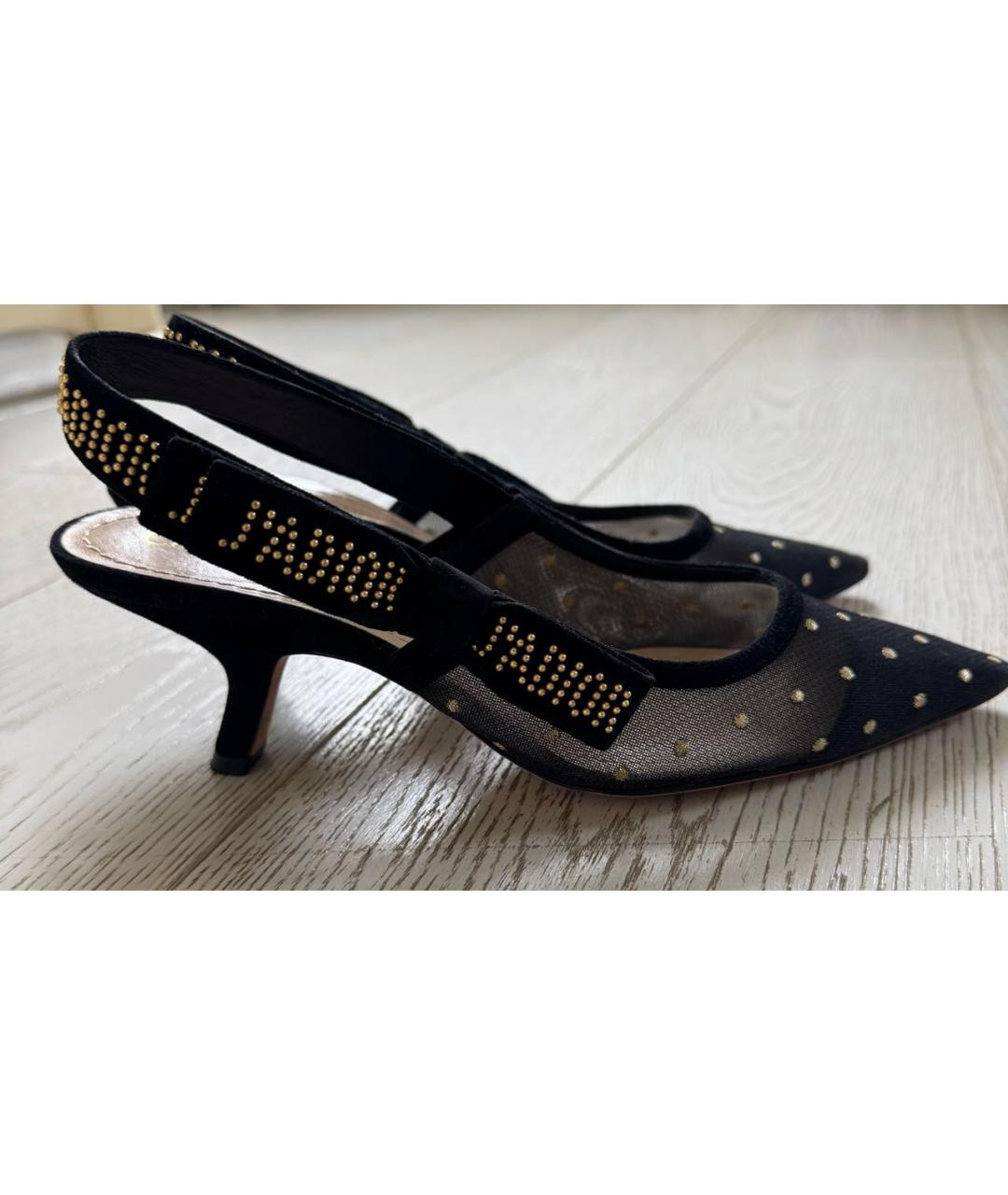 CHRISTIAN DIOR Черные текстильные туфли, фото 9