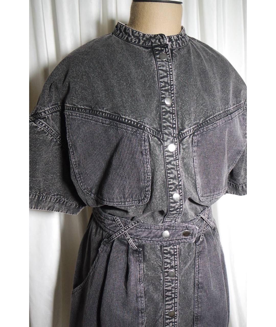 ISABEL MARANT Серое хлопковое повседневное платье, фото 4