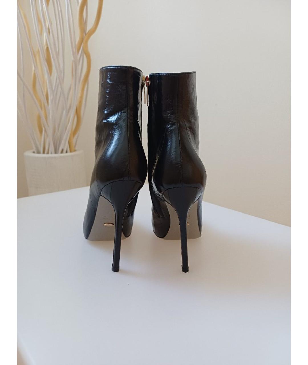 SERGIO ROSSI Черные кожаные ботильоны, фото 7