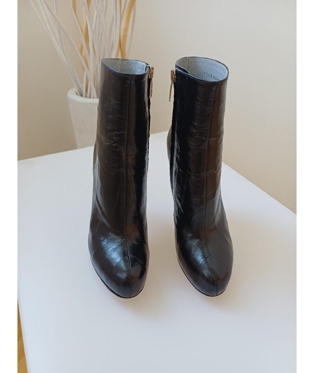 SERGIO ROSSI Черные кожаные ботильоны, фото 6