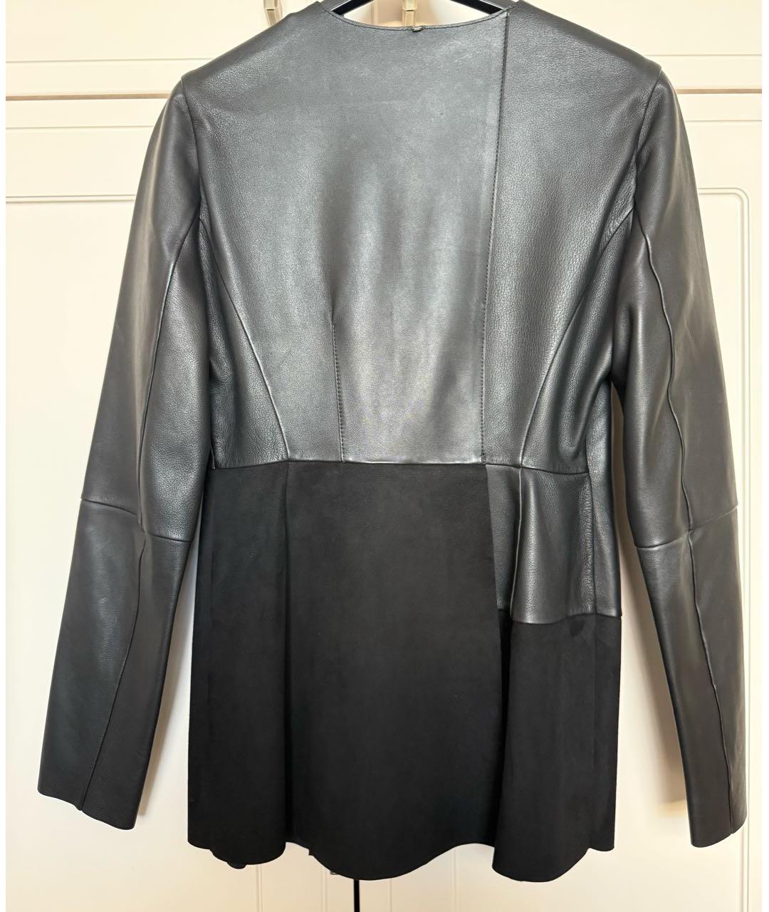 SPORTMAX Черная кожаная куртка, фото 7