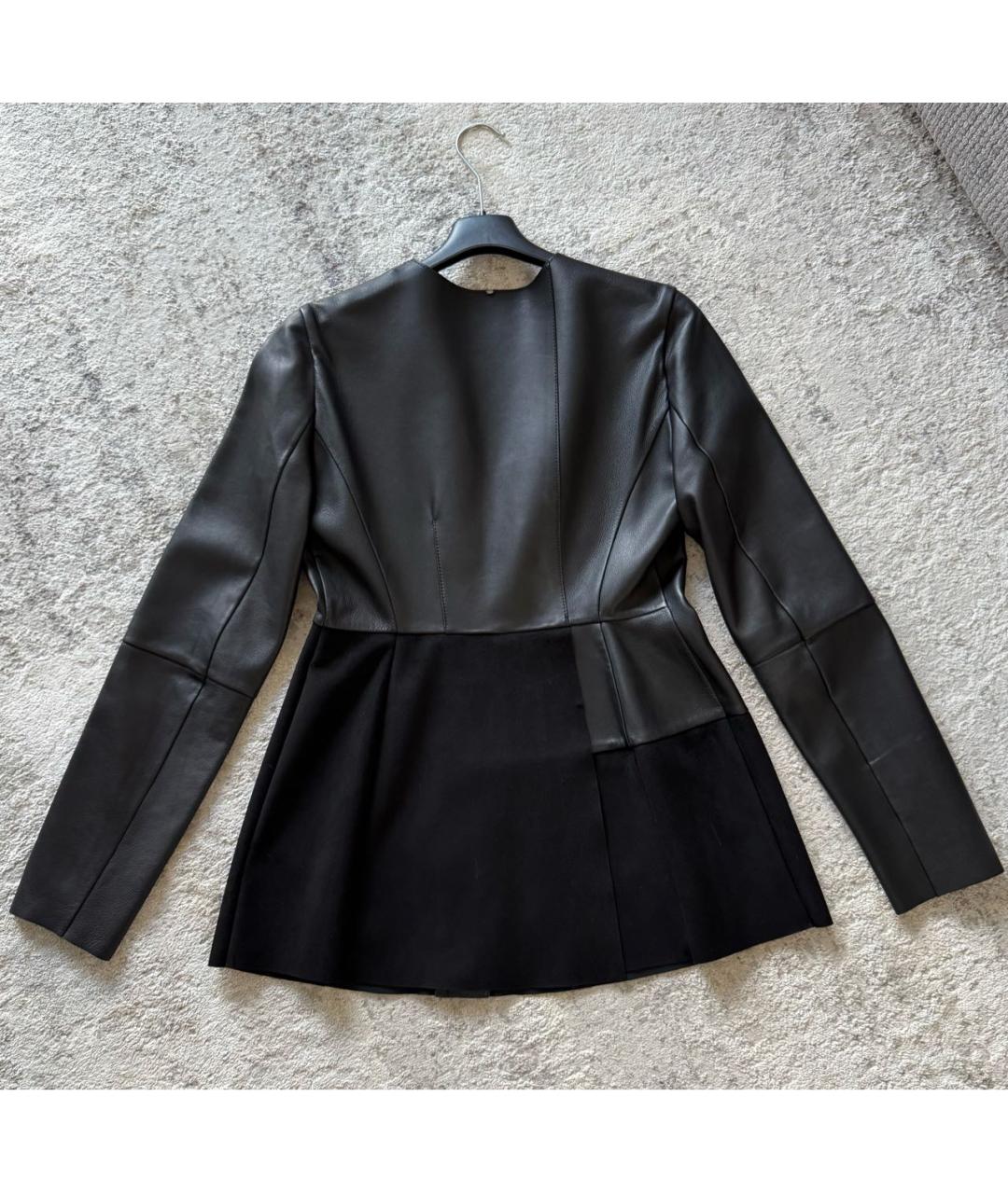 SPORTMAX Черная кожаная куртка, фото 2