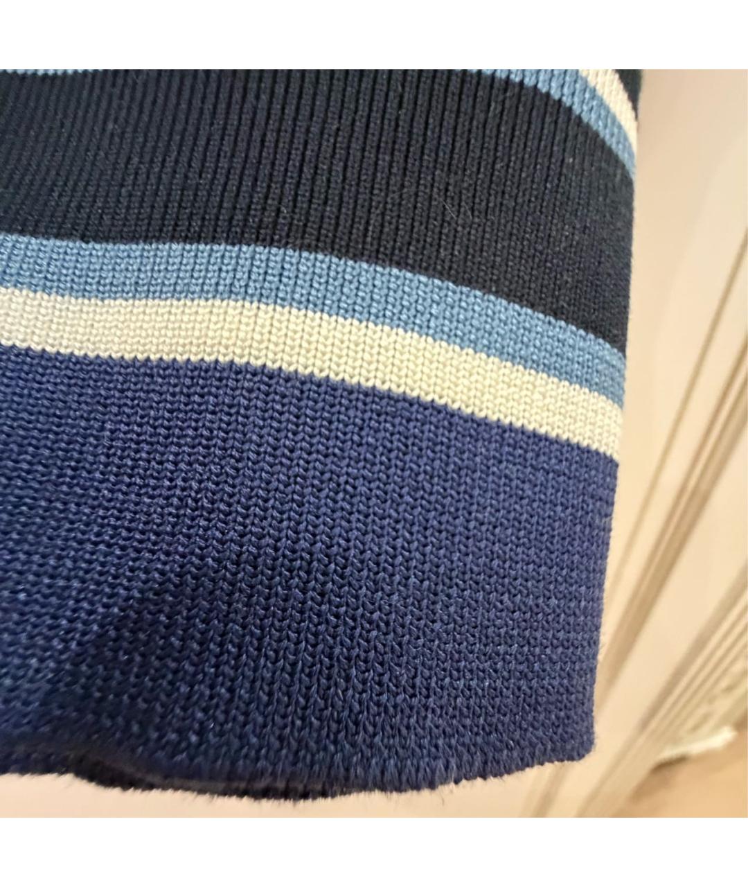 DOLCE&GABBANA Темно-синий шелковый джемпер / свитер, фото 3