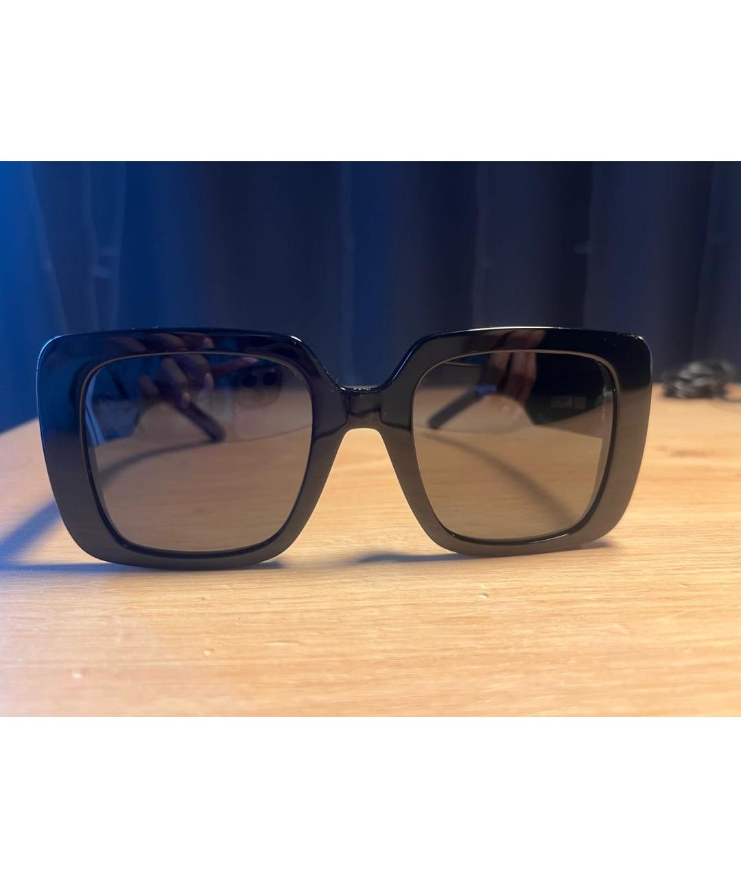 CHRISTIAN DIOR Черные пластиковые солнцезащитные очки, фото 9