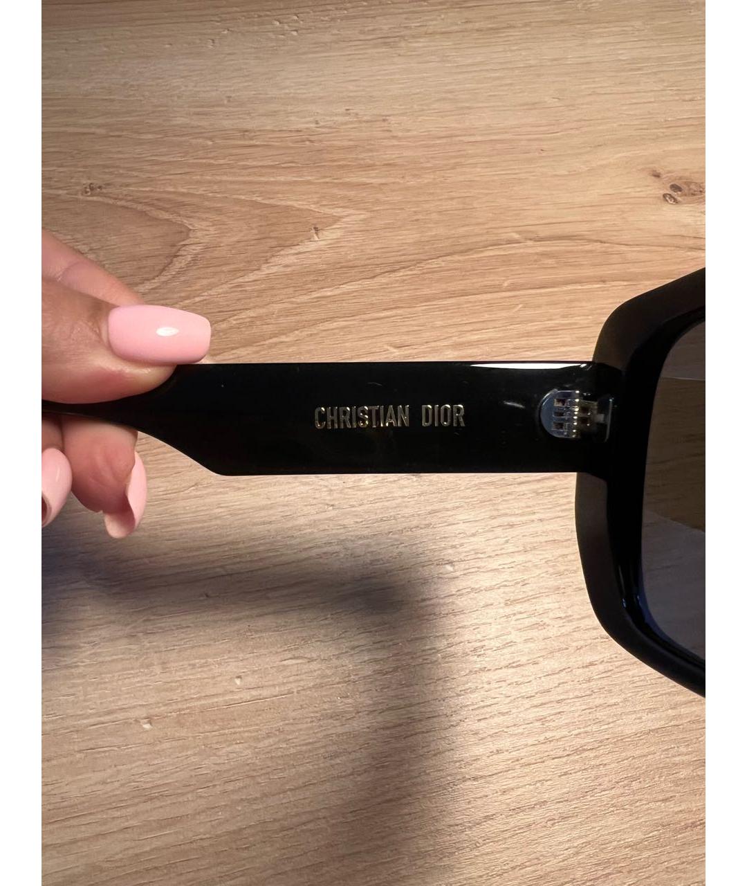 CHRISTIAN DIOR Черные пластиковые солнцезащитные очки, фото 6