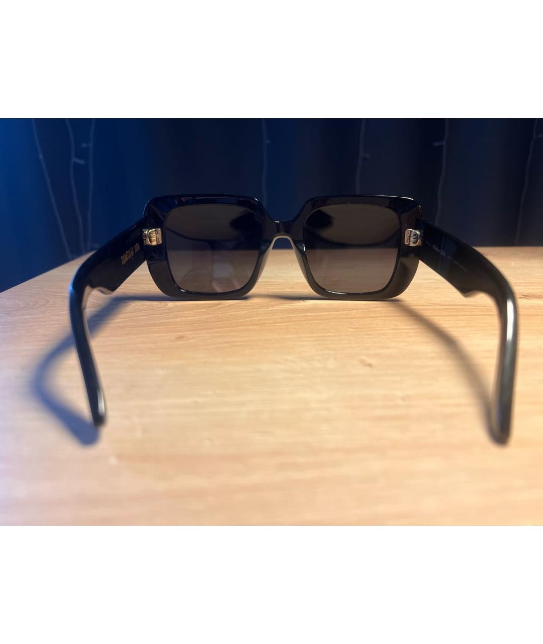 CHRISTIAN DIOR Черные пластиковые солнцезащитные очки, фото 8