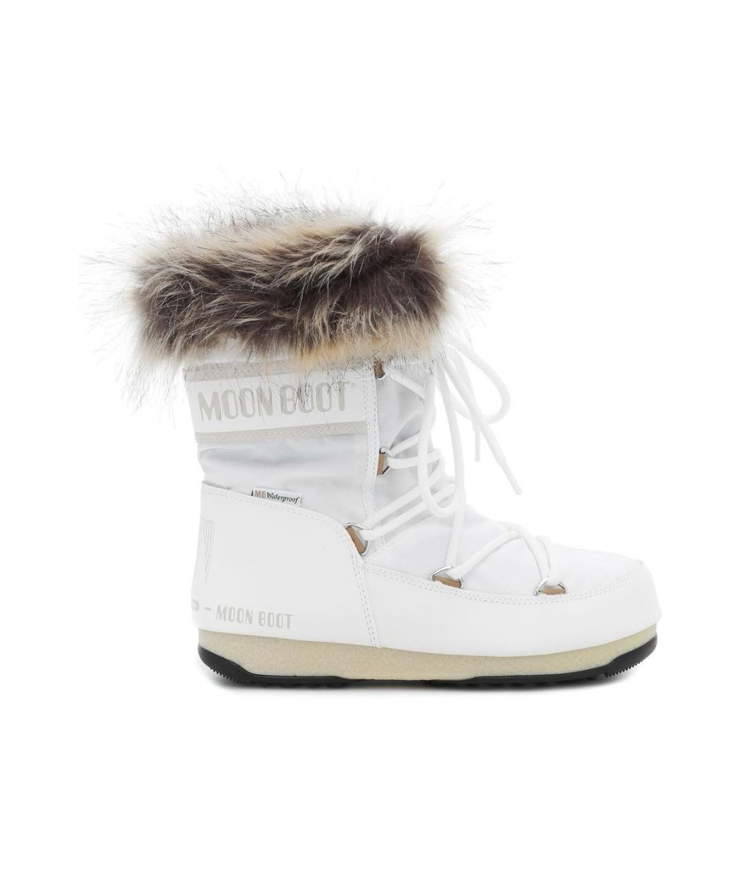 MOON BOOT Белые текстильные ботинки, фото 1