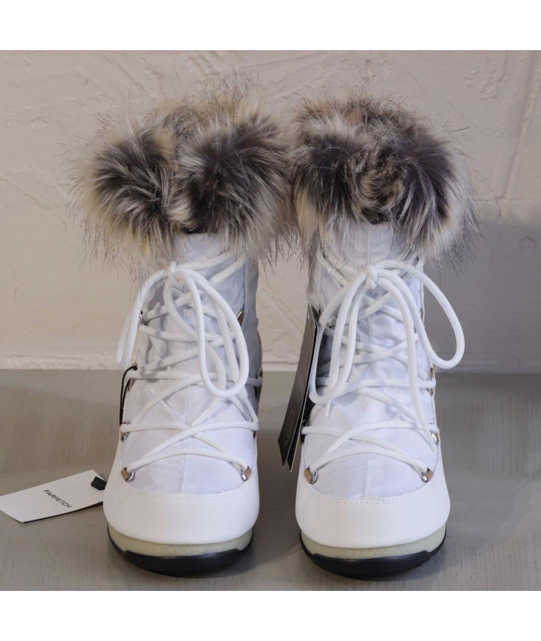 MOON BOOT Белые текстильные ботинки, фото 2