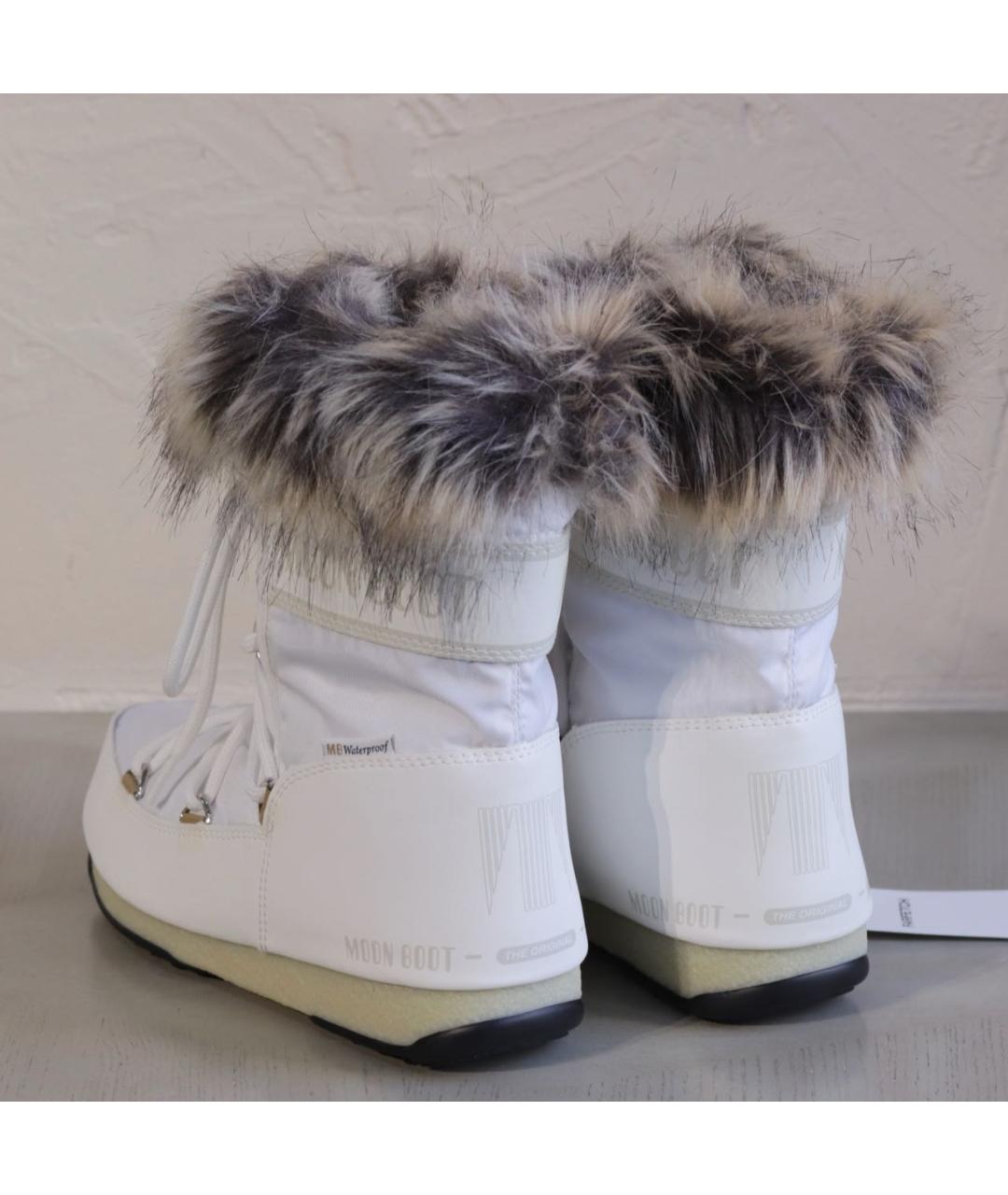 MOON BOOT Белые текстильные ботинки, фото 4