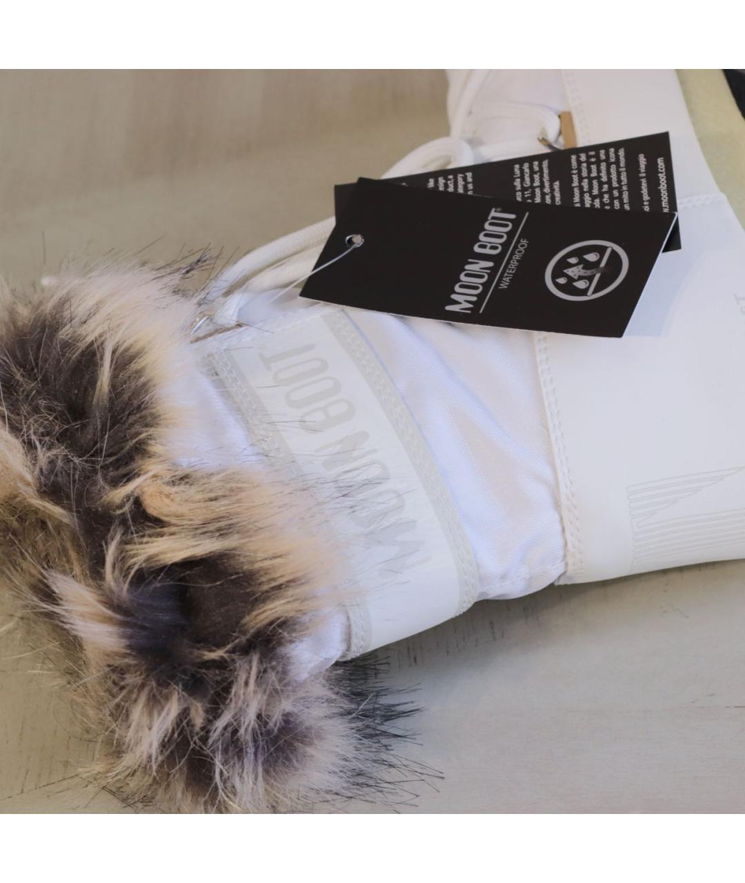 MOON BOOT Белые текстильные ботинки, фото 7