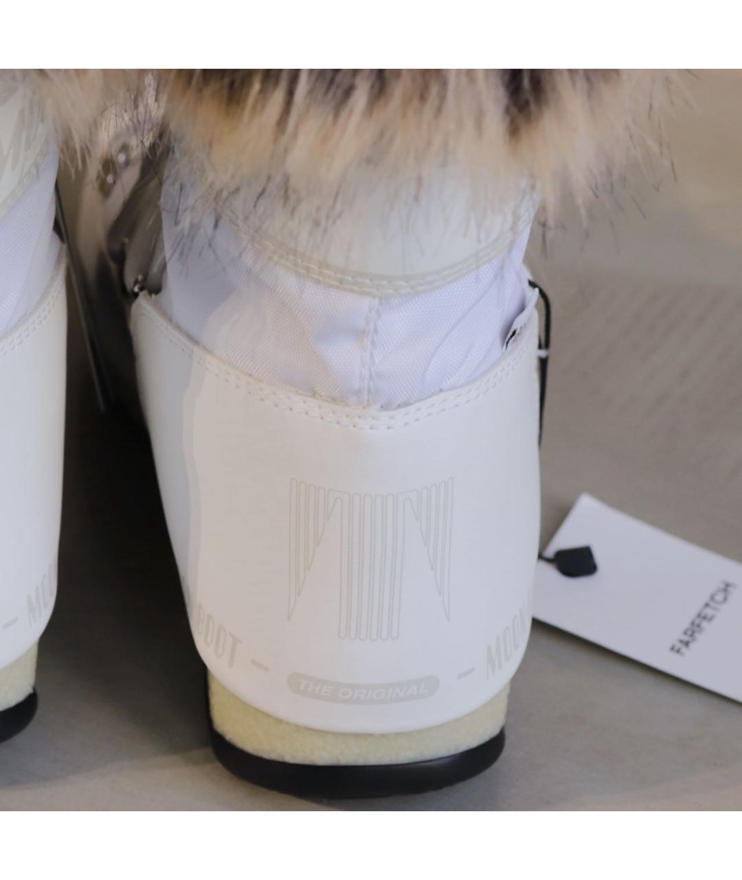 MOON BOOT Белые текстильные ботинки, фото 5
