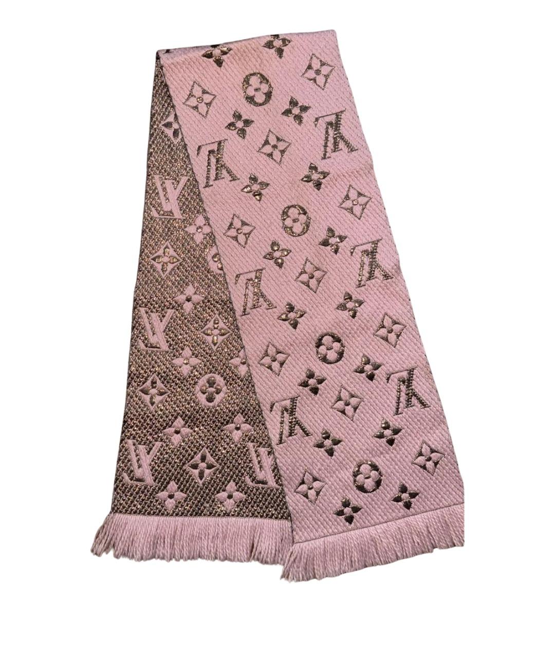 LOUIS VUITTON Розовый шерстяной шарф, фото 1
