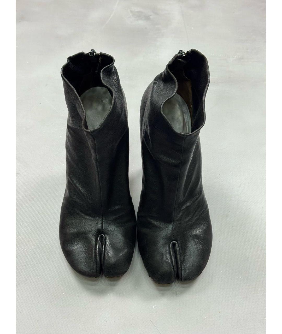 MAISON MARGIELA Черные кожаные туфли, фото 2