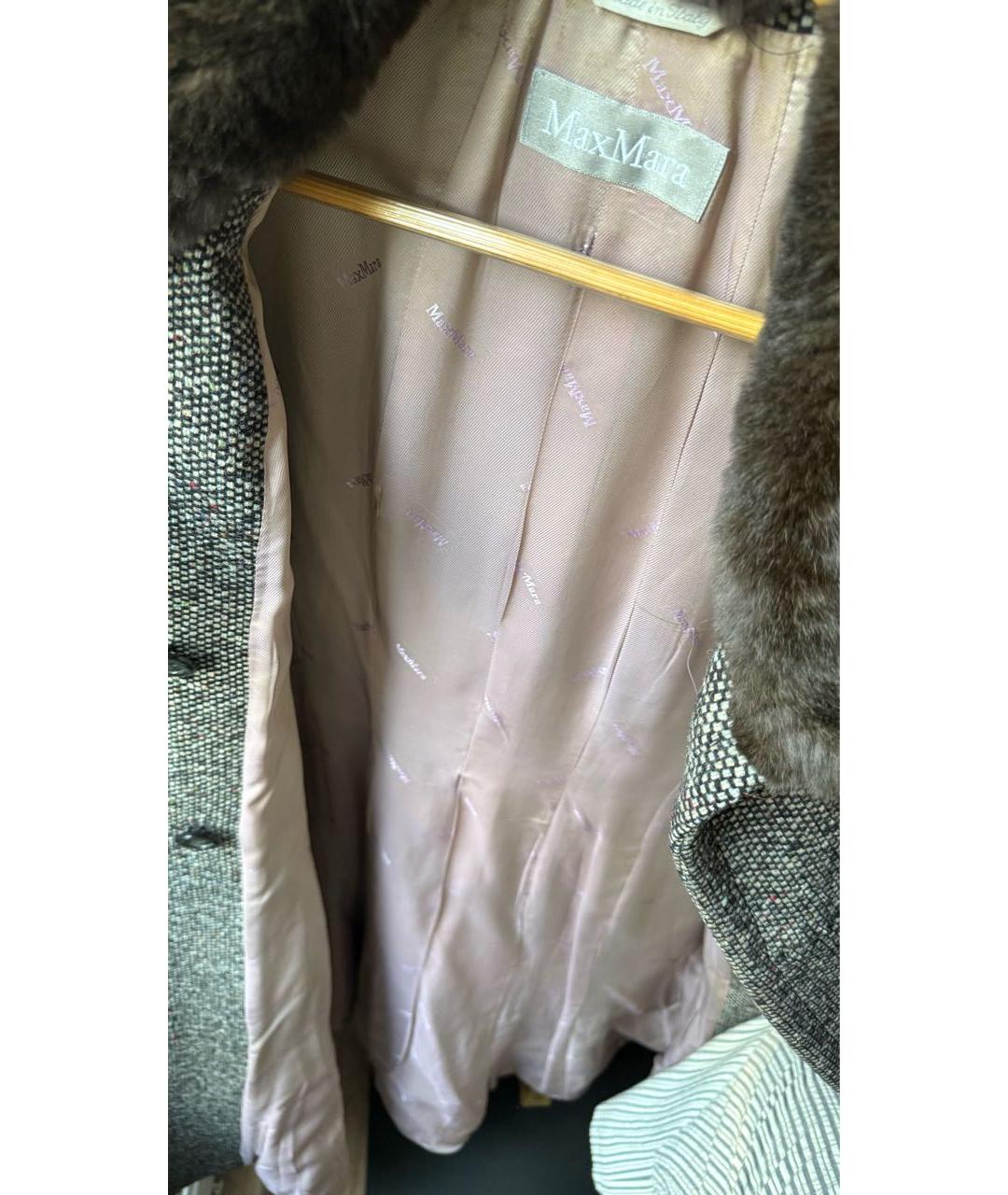 MAX MARA Бежевое шерстяное пальто, фото 5