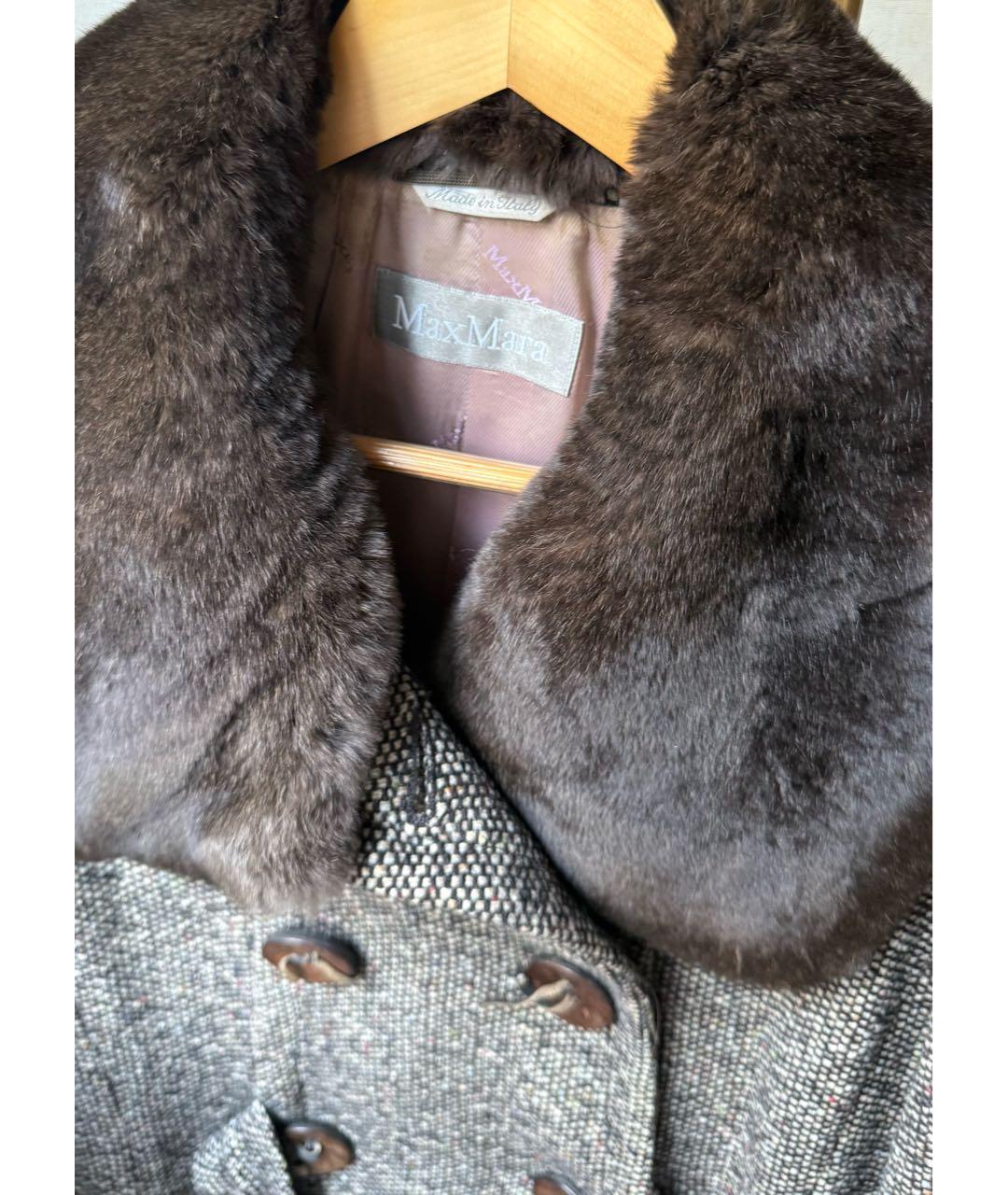 MAX MARA Бежевое шерстяное пальто, фото 4