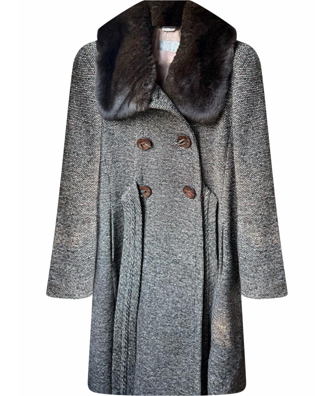 MAX MARA Бежевое шерстяное пальто, фото 1