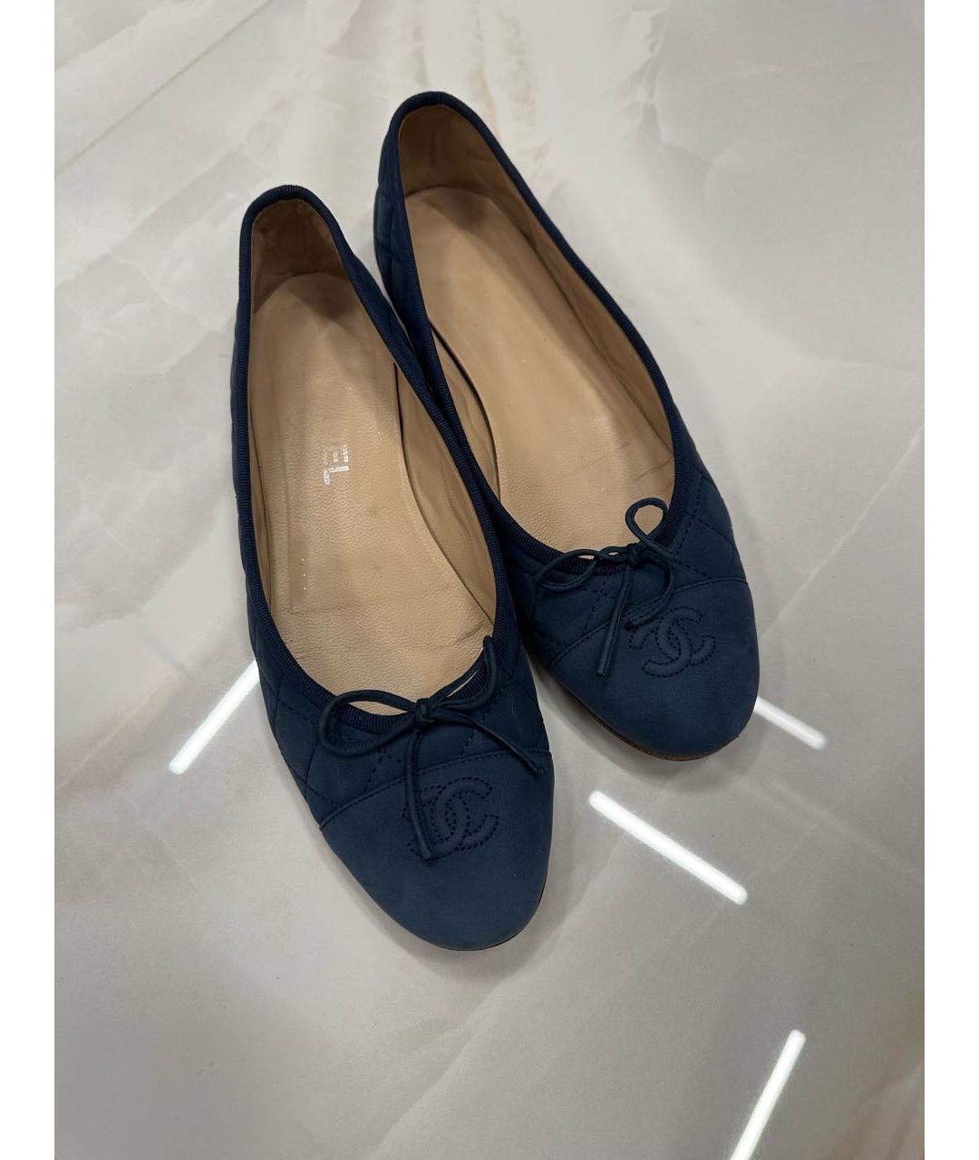 CHANEL Синие балетки, фото 2