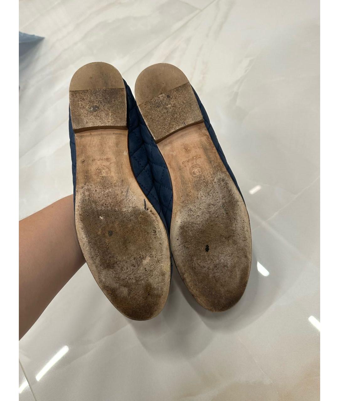 CHANEL Синие балетки, фото 5