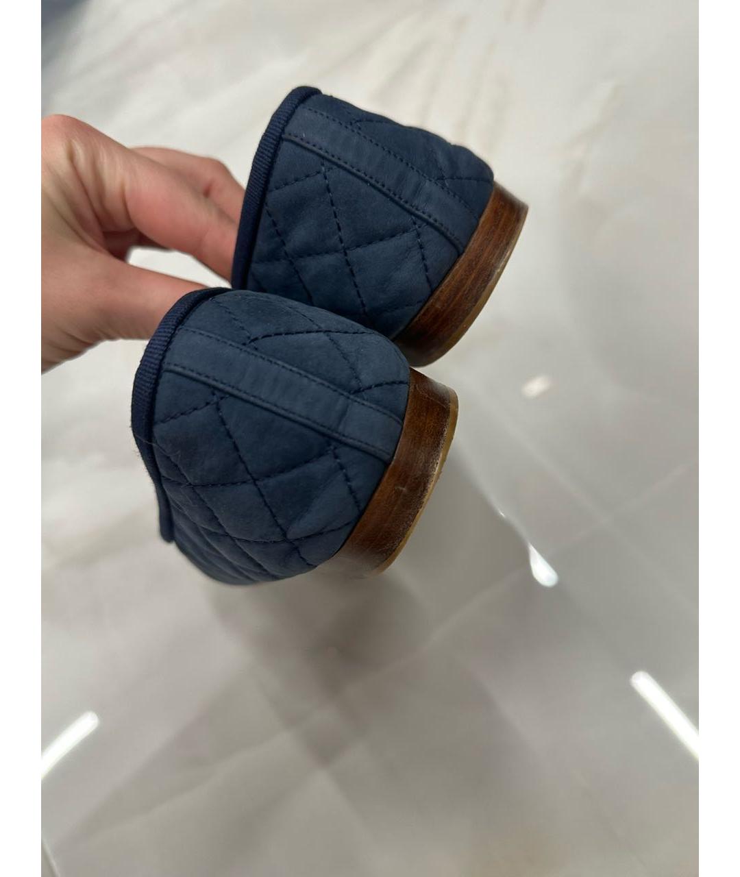 CHANEL Синие балетки, фото 4