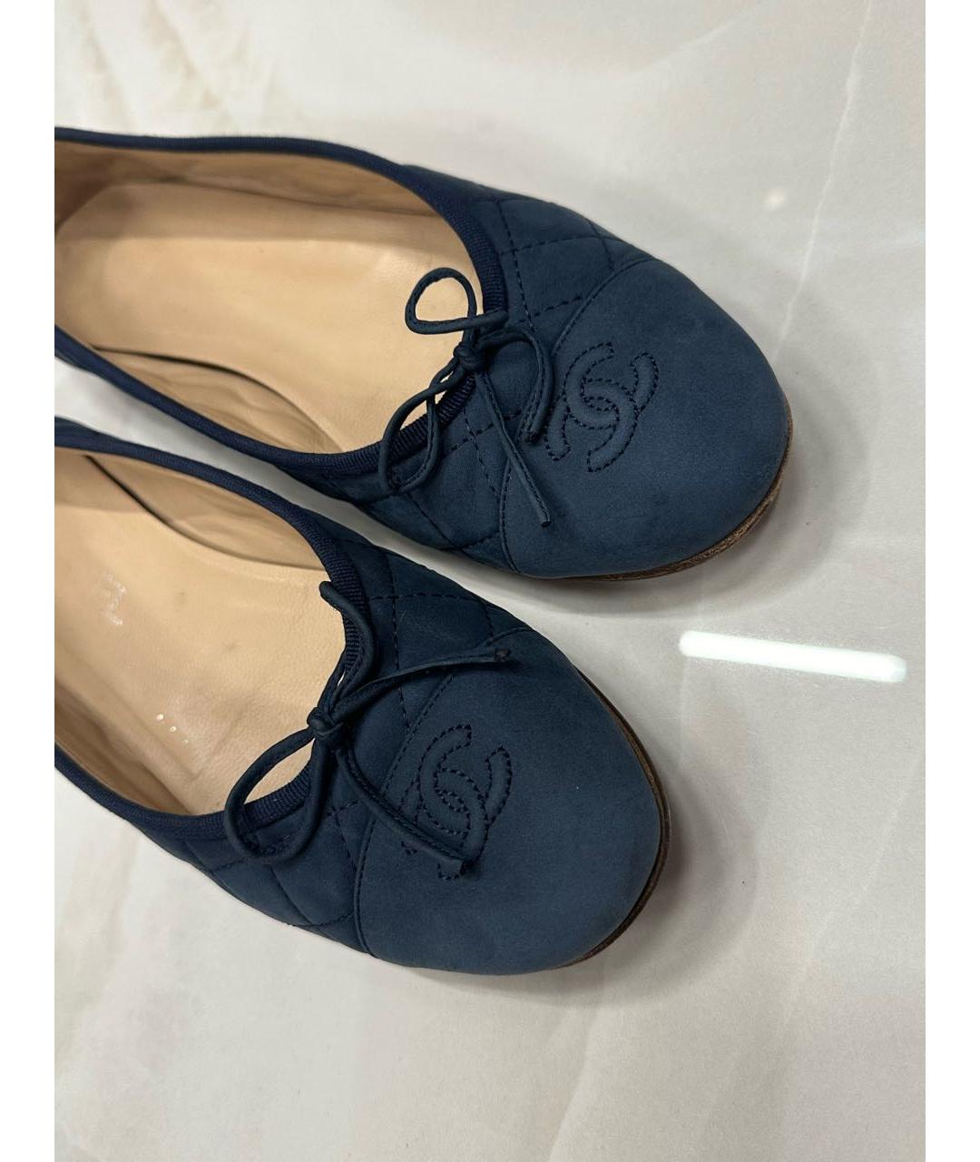 CHANEL Синие балетки, фото 3