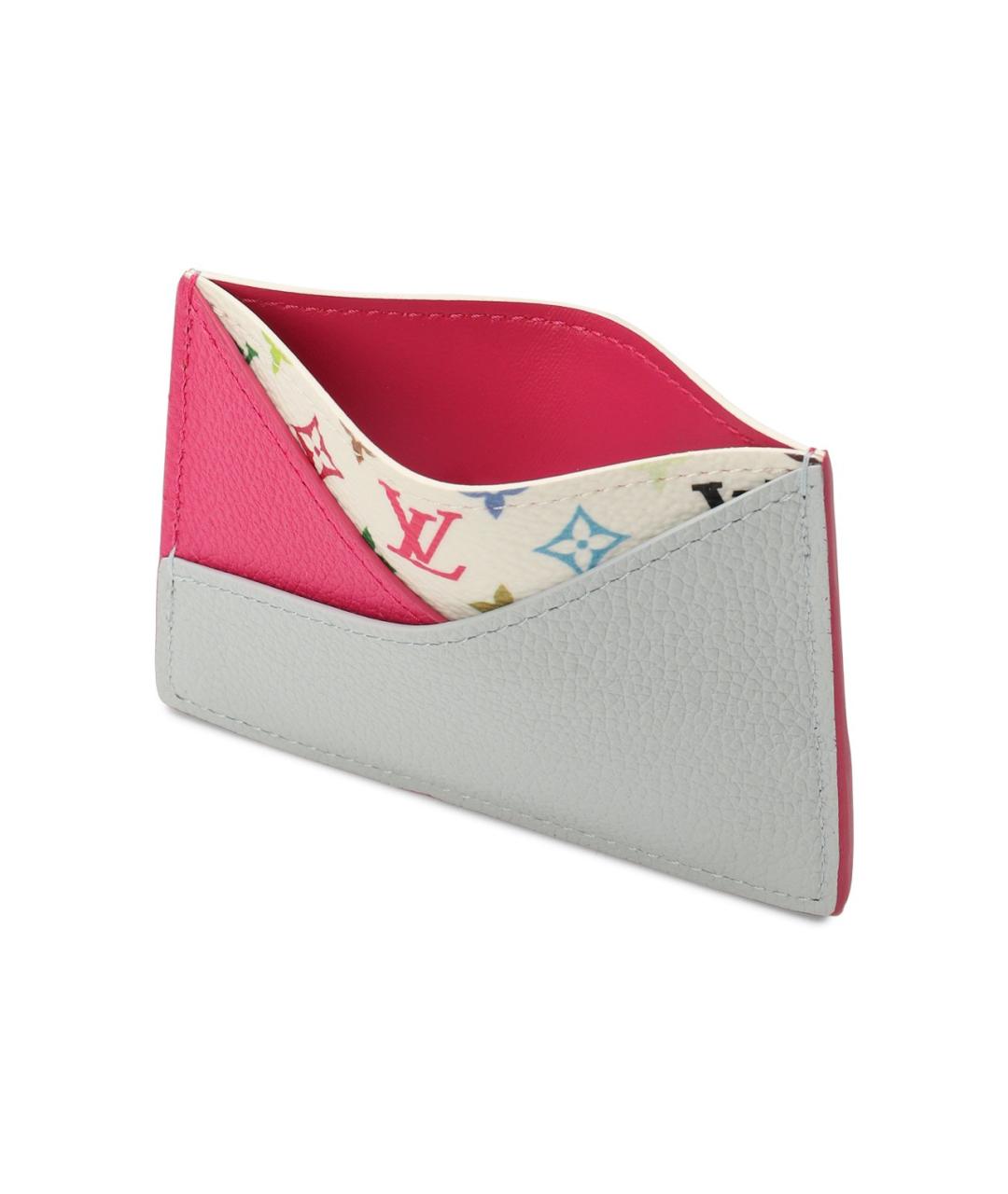 LOUIS VUITTON Розовый кожаный кардхолдер, фото 2