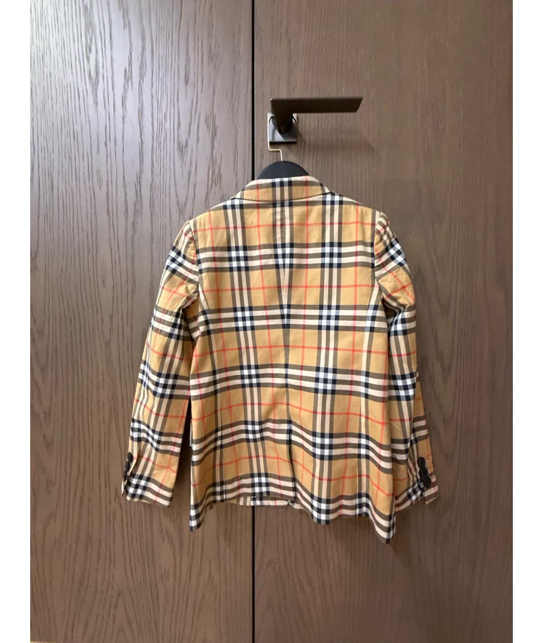 BURBERRY Бежевый хлопковый жакет / жилет, фото 2