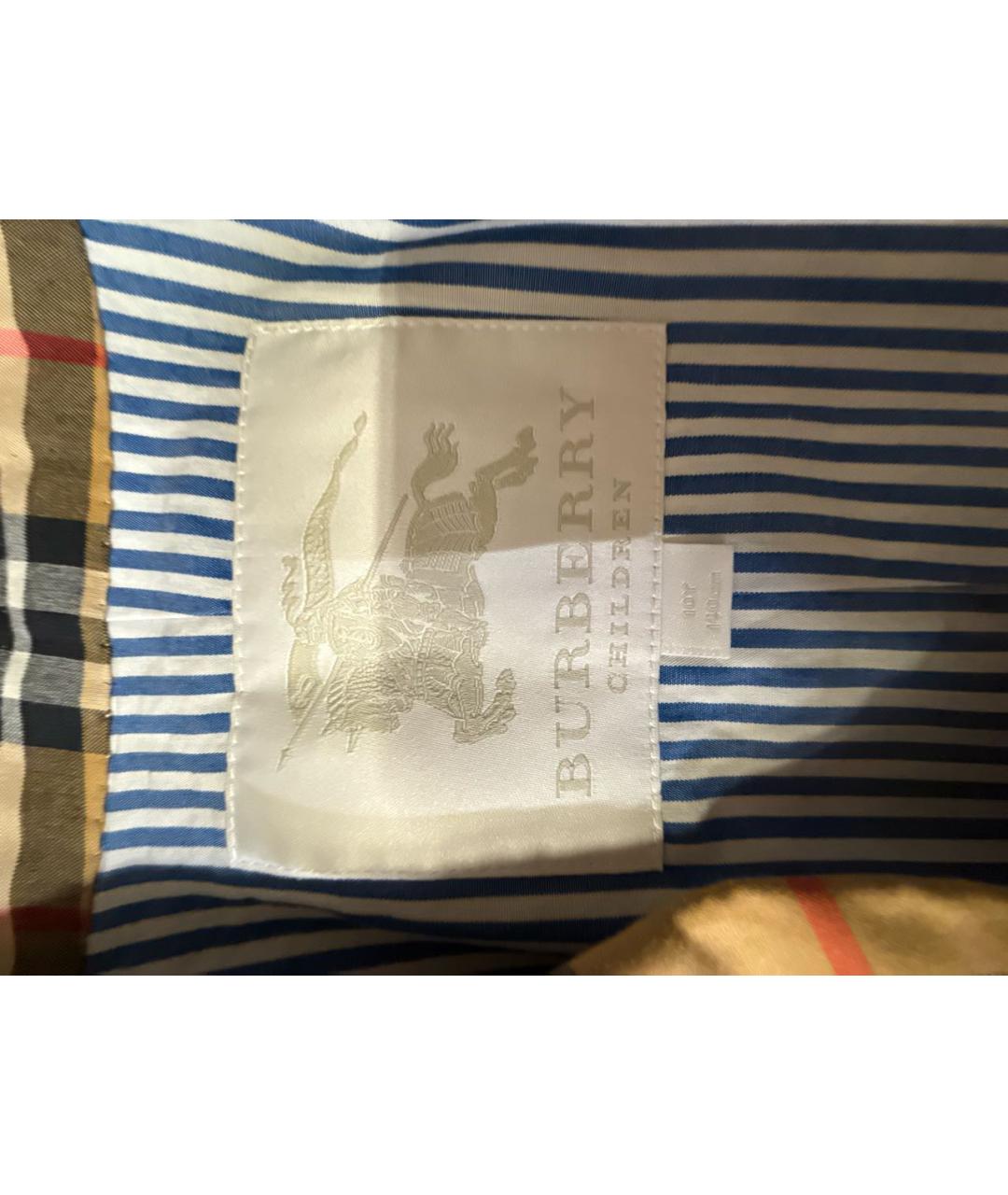 BURBERRY Бежевый хлопковый жакет / жилет, фото 3